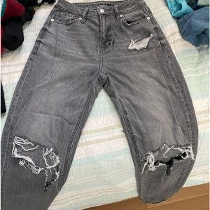 American eagle mom jeans, grey, size 0